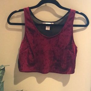 Velvet crop top